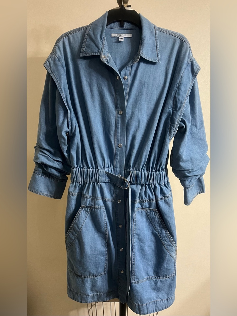 Derek Lam 10 Crosby The Hadley Shirtdress Light Denim Size 4
